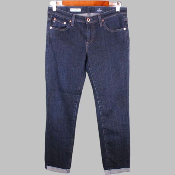 AG The Stevie Roll-Up Jeans in Dark Wash Women's Size 28 - Picture 2 of 10